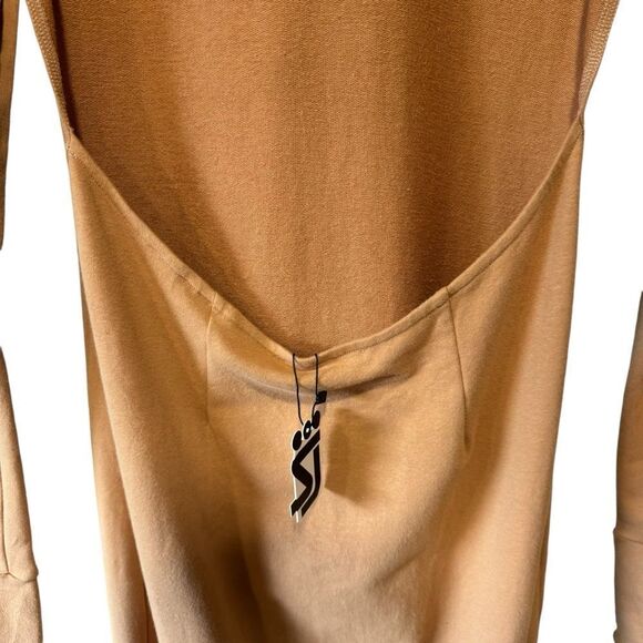 Revolve Shane Justin Nude Brown Tan Backless Cutout Maxi Bodycon Dress - Picture 8 of 11